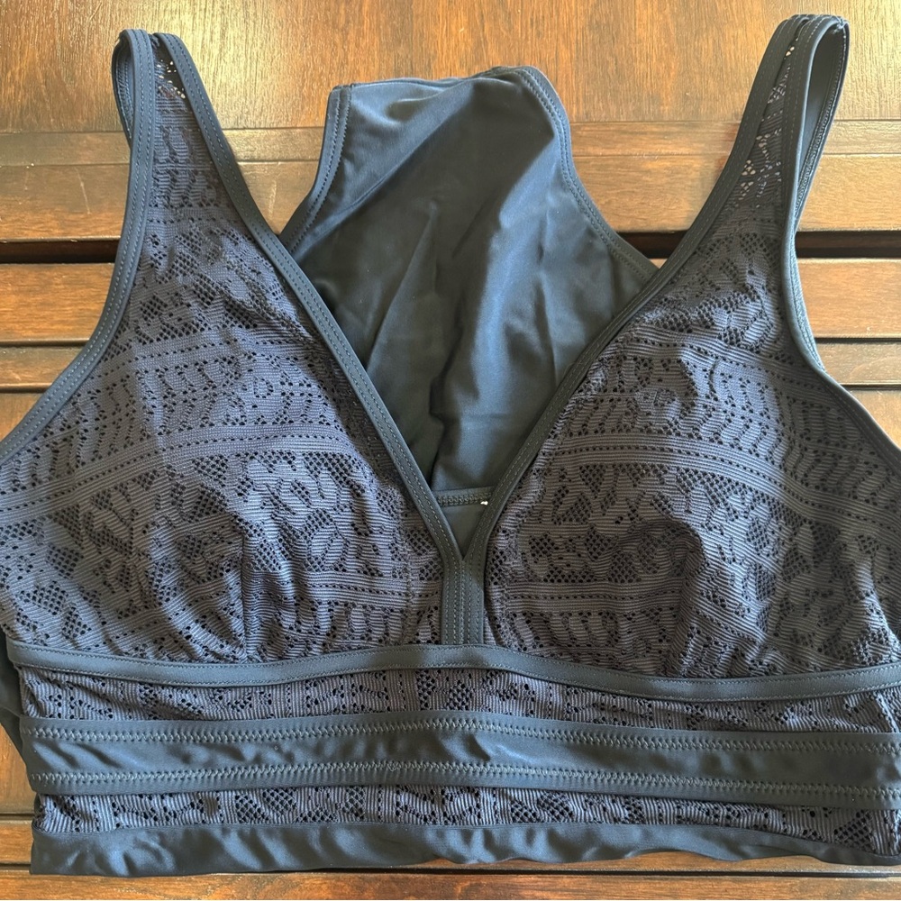 Women’s Rave Black Hollowed Out One Piece NWOT Sz XL Padded Bra Adjustable Lace
